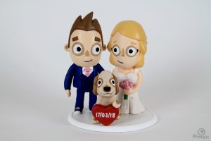 Couple and Dog Cake Topper A4matic 006